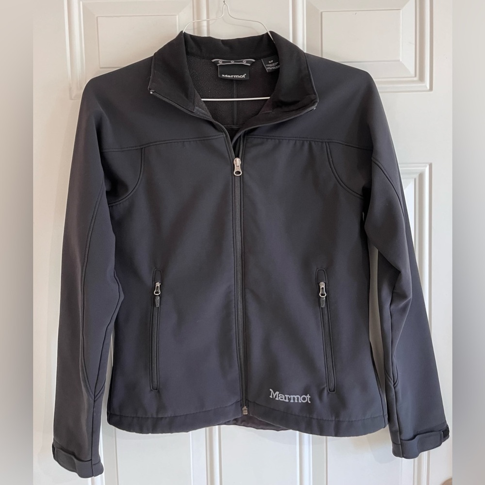 Marmot Womens Altitude Soft Shell Jacket S Black Full Zip Outdoor Wind Resistant